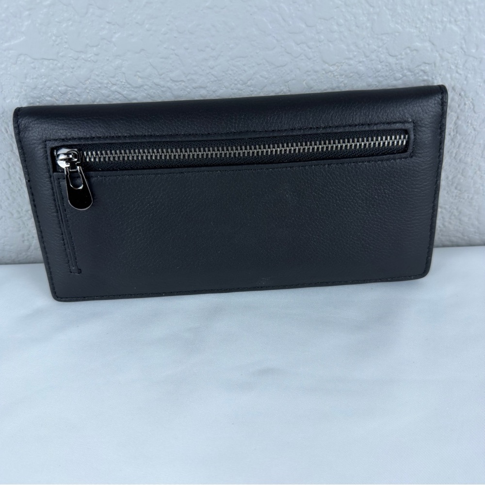 NWOT Bveyzi Ultra Slim Thin Leather RFID Blocking Credit Card Holder Bifold Blak - Picture 10 of 11